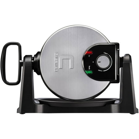 Chefman Flip Belgian Waffle Maker w/ Non Stick Plates, Adjustable Timer - Stainless Steel, New