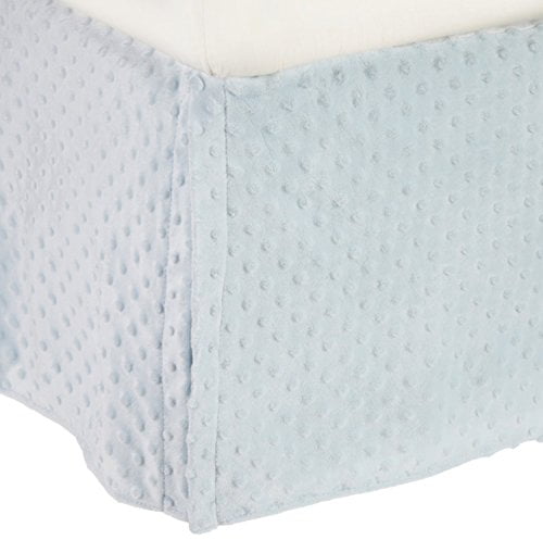 for Boys and Girls Blue American Baby Company Heavenly Soft Minky Dot Tailored Crib Skirt