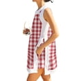 thumbnail image 2 of Short Sets Women 2 Piece Outfits Summer Crew Neck Tank Top and Shorts Set Sleeveless Cute Matching Sets Lounge Wear Red L, 2 of 7
