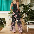 thumbnail image 5 of Clearance Under 10$!Fashion Jumpsuit for Womens Plus Size Flower Printing Button Pocket Jumpsuits Jeans Jumpsuit, 5 of 7