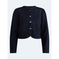 thumbnail image 6 of Free Assembly Women's Puff Sleeve Cropped Jacket with Long Sleeves, Sizes XS-XXL, 6 of 6