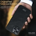 thumbnail image 3 of for iPhone 16 Case, Classic Business PU Leather Durable Minimalist Ultra Thin Slim Cover Drop Protective Phone Case Cover Compatible with iPhone 16, Red, 3 of 6