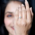thumbnail image 3 of Diamond Cluster Promise Engagement Ring for Women (HI-SI Grade), 925 Sterling Silver, US 4.00, 3 of 7