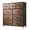 Rustic Brown Wood Grain Print, variant on GALAXHERO 9-Drawer Fabric Dresser, Tall Storage Tower for Bedroom, Hallway, Entryway, Closet, Chest Organizer Unit with Fabric Bins, Steel Frame, Wood Top, Easy Pull Handle, Floral Painted
