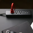 thumbnail image 6 of Globe Electric Watt Designer Series 6-ft 3-Outlet USB Surge Protector Power Strip, 6 of 8