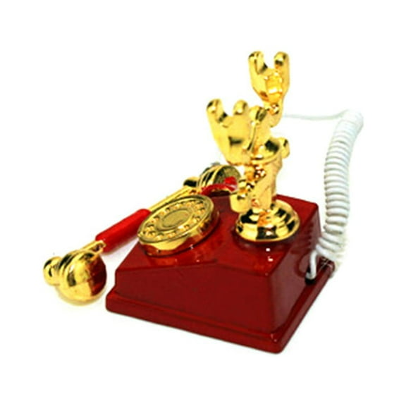 112 Scale Miniature Dollhouse Realistic Telephone Toy for Educational Kids and Development