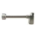 thumbnail image 3 of Westbrass Console Sink Trim Kit with European flat trap, Bullnose Lines and IPS Lever Handle Angle Stops, Satin Nickel, 3 of 13
