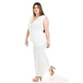 thumbnail image 2 of Set chaleco y pantalon a rayas Roman Fashion /Tallas Extras, 5073 (Blanco lineas) blanco 40, 2 of 6