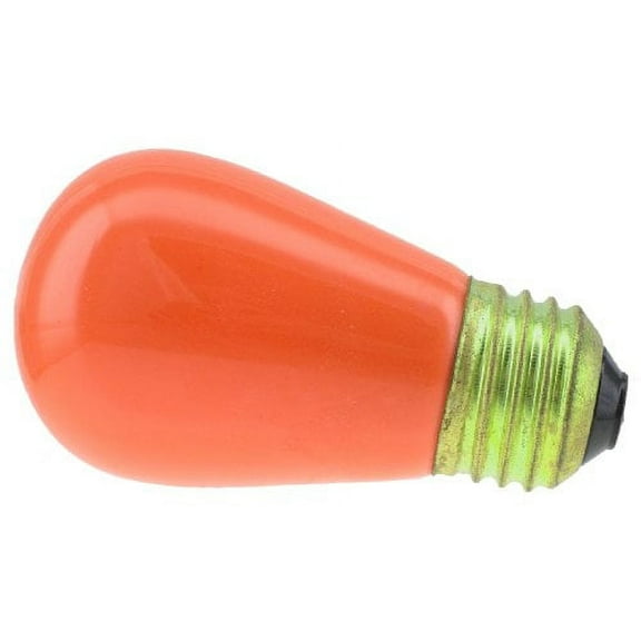 Novelty Lights, Inc. 11watt S14 Commerical Grade S14 Ceramic Replacement Bulbs, E27 Medium Base, 11 Watt, 25 Pack (Orange) …