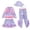 5-Light Purple, variant on Shadoumai Girls Swimsuit 3 Piece Bathing Suits Flounce Bikini Tankini Set Beach Swimwear with Cover Ups Skirt for 3-8 Years