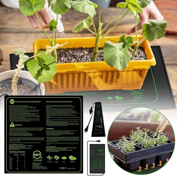 Tapis Chauffant Pour Semis Étanche 8,5W - 3 Niveaux De Chaleur Réglables, Idéal Germination Rapide Et Croissance Saine Des Plantes