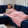 thumbnail image 5 of PBAZIH Flannel Fleece Blanket Soft Cozy Throw for Couch Bed Home Office Travel Lightweight Thick Striped Design Ideal for Lounging Napping or Extra Warmth, 5 of 6