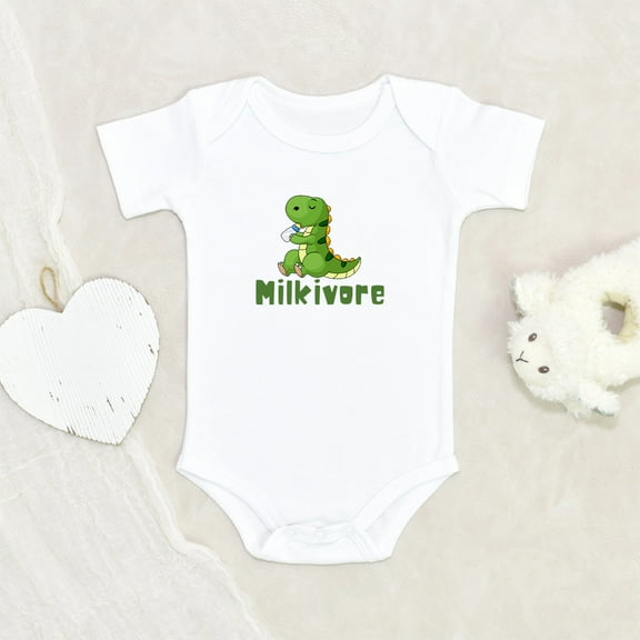 Newbabywishes - Funny Milkivore Dinos Baby Clothes for Boys and Girls - Newborn Baby Clothes