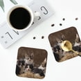 thumbnail image 5 of Balery 4 Pcs Cat Familyleather Coasters Set, Drink Table Cup Coasters For Living Room Kitchen Coffee Decor, 5 of 9