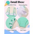 thumbnail image 3 of Usaibhir Girl's Solid Cut Out Sleeveless One Piece Swimsuit Bathing Suits Swimwear Beachwear for Kids 7-14 Years, 3 of 11