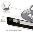 thumbnail image 3 of FORMRS 3 Ring Photo Album 4"x6" Self Adhesive Large Capacity PU Leather Cover, Black Cute Cat, 3 of 8