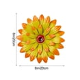 thumbnail image 6 of Metal Flower Wall Decor Outdoor, 3D Layered Iron Floral Hanging Sculpture, Weatherproof Garden Fence Wall Art for Patio Yard, 6 of 6