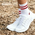 thumbnail image 6 of Forever Bambe Retro Mini Crew Socks for Women, Medium Cushioned Bottom Striped Sock,  (4-Pack), 6 of 7