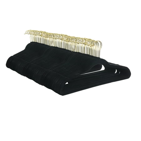 Discontinued- Better Homes & Gardens 90 Nonslip Ultra Slim Flocked Hangers, Black
