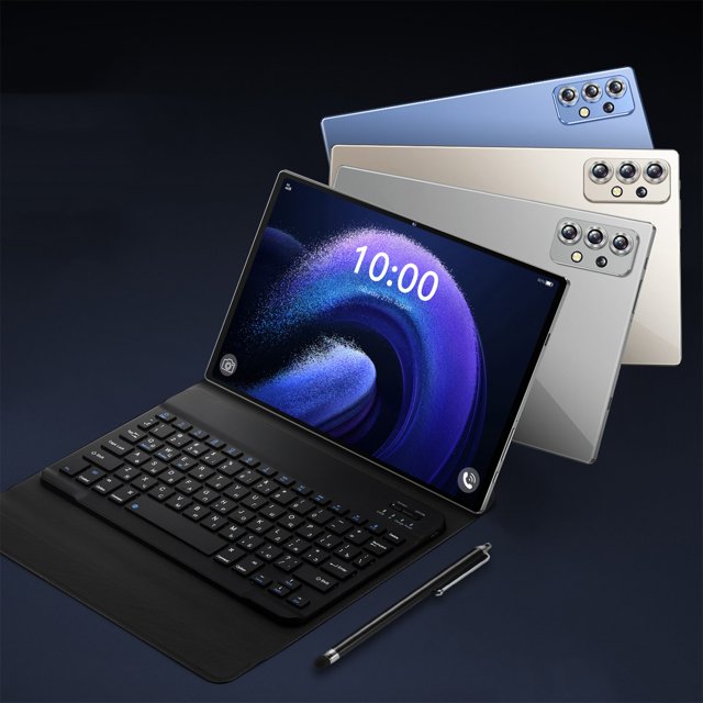 Descuentos Relámpago, Tableta Android 10.0 de 10,1 pulgadas con pantalla de protección ocular de alta definición de 2 + 32 GB, compatible con tarjeta de 128 GB en modo de espera Akmoler