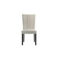 thumbnail image 4 of Simple Relax Set of 2 Fabric Upholstered Dining Side Chairs in Beige and Black, 4 of 5