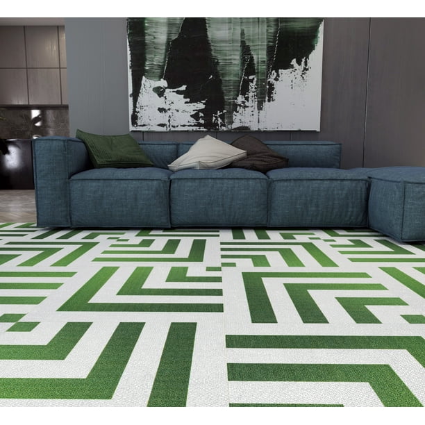 Artyzio Modular Modern Geometric Carpet Squares L And Stick Rug Tiles 20 Peace Set 5 X 8 Feet