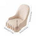 thumbnail image 3 of AUQ Stretch Wingback Side Chair Slipcover-Accent Chair Cover Slipcover with Arm and Skirt,Washable Dining Chair Protector for Dining Living Room（1Pack,Beige）, 3 of 7