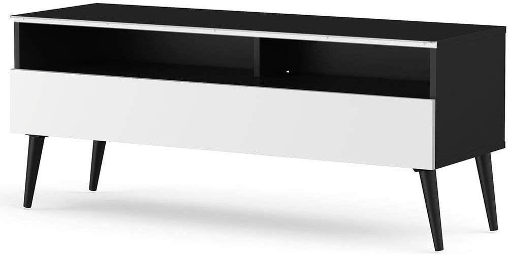 SONOROUS VL1200 Series Modern Wood TV Stand with Solid Wood Legs for