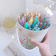 Wall Marker Pen Holder Coloring Pen Makeup Brush Storage Box Wall Mounted Rubbish Bin for Home Kitchen