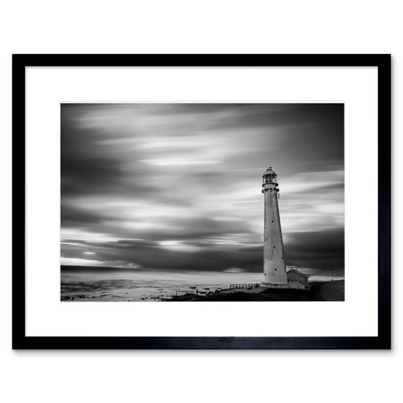 Roulstone Slangkoppunt Lighthouse Seascape Framed Wall Art Print