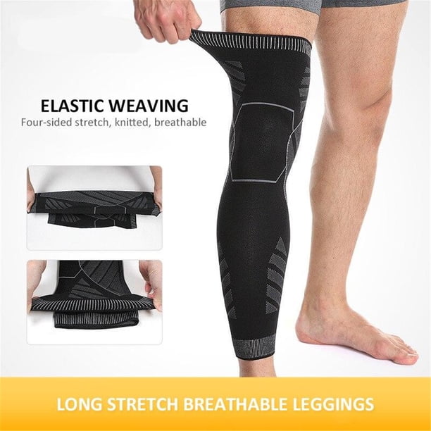 Fiudx Protector de Piernas Deportivo, Rodilleras de Compresión Tejidas, Alivio Del Dolor Articular, Soporte para Actividades Al Aire Libre, Senderismo, Ciclismo y Running, Tallas Ajustables M/L/Xl, A