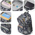 thumbnail image 4 of Paisley and Damask Black Pattern Cute School Backpack Bag with Padded Back and Adjustable Shoulder Straps 16.9 X 12.6 X 5.9 Inches, 4 of 5