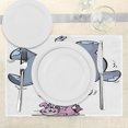 thumbnail image 3 of Ambesonne Cartoon Place Mats Set of 4, Rabbit Mascot Animal, Standard Size, Grey Pink White, 3 of 6