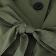 thumbnail image 4 of Women's Cape Poncho, Solid Color Stand Collar with Button & Belt Detail, Fashion-Forward Statement Piece for Fall & Holiday Events.GreenS, 4 of 4