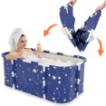 thumbnail image 4 of HDUTNGISN 47.2"Adult Foldable Bathtub,Portable,Freestanding,for Hot/Ice Baths,Star, 4 of 16