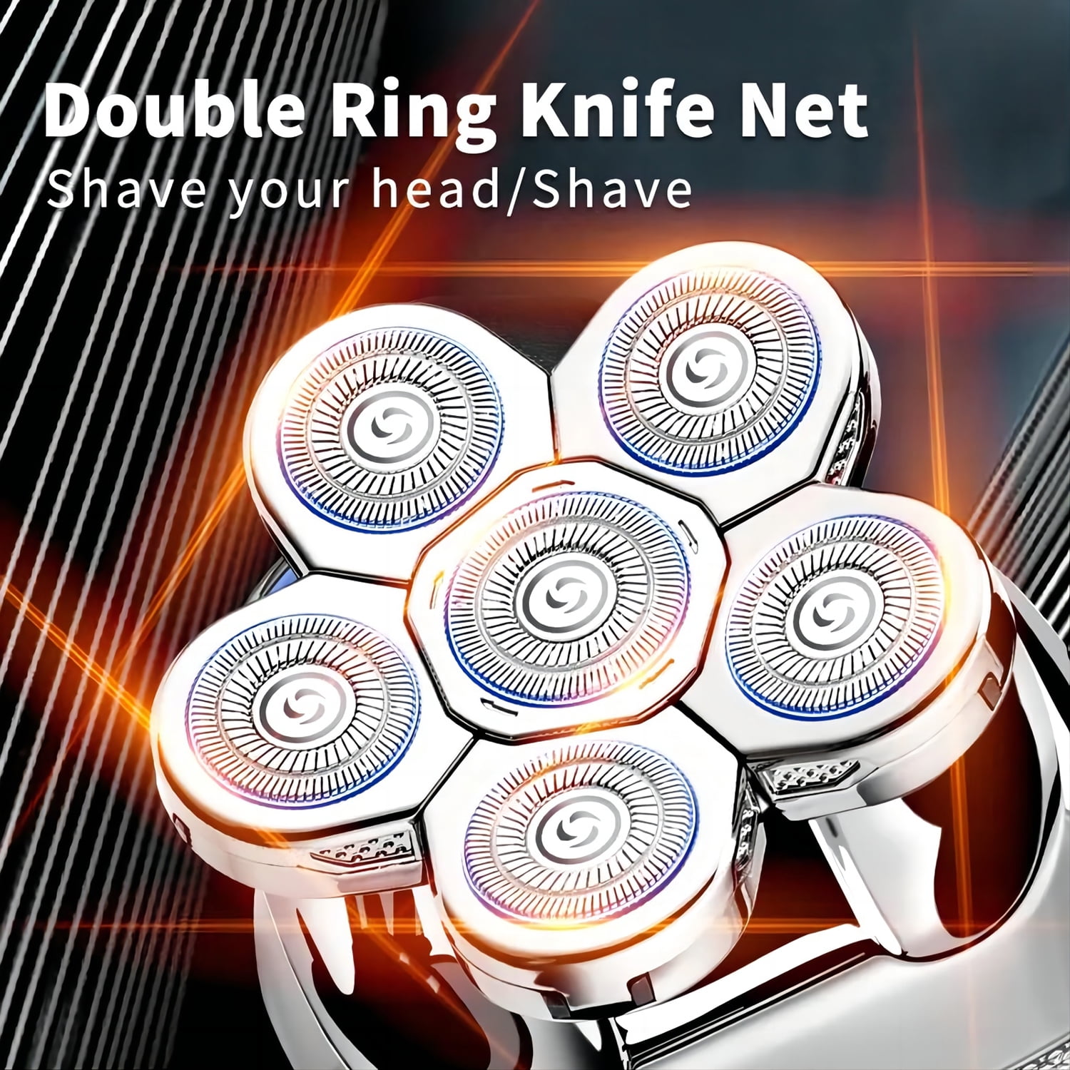 Cordless Bald Head Shaver Waterproof 6D Floating Shaver Rechargeable Electric Razor with LED Display