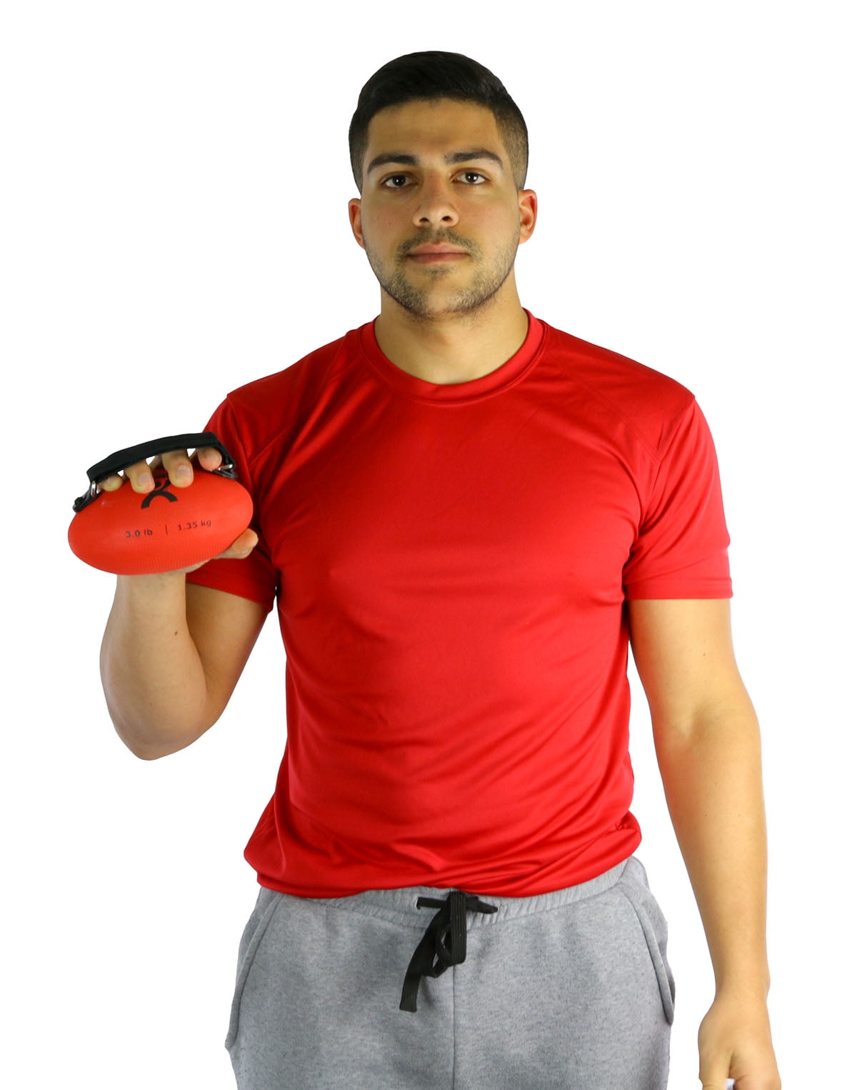 CanDo Handy Ball withadjustable strap, 3 pound, red