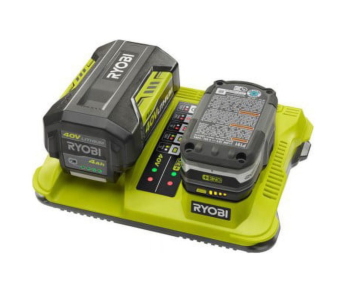 Ryobi ONE+ Lithium-Ion Dual Platform Charger for RYOBI 18-Volt ONE+ and 40-Volt Batteries