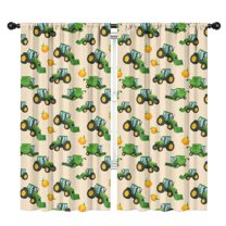 Blackout Kids Curtains,Cartoon Tractors Pumpkins Beige Pattern Childrens Insulated Curtains Set Of 2,Bedroom Essentials,Toddler Room Decor 42"x84"