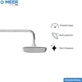 thumbnail image 3 of MEER Faucets  by CNX | Regadera Cuadrada de 15 cm con Cuello de 27 cm, Cabezal de Ducha de ABS con Tubo de Metal Cromado. Multiposición, Anti-Sarro y Funciona con Presión Baja MEER Faucets by CNX RCT309, 3 of 8