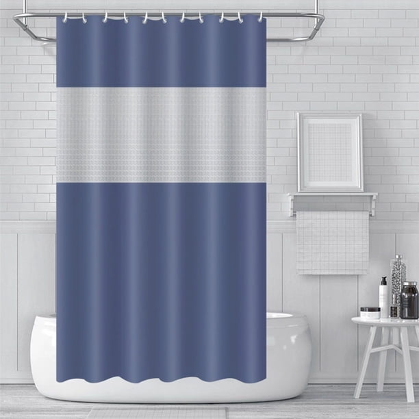 Cortina de Ducha Impermeable de Eva con Empalme, 180 X 180 Cm, con Ganchos | Cortina de Baño Gruesa y Sin Perforaciones | Panel Impermeable y Permeable a La Luz | Divisor de Privacidad para Baño Dura