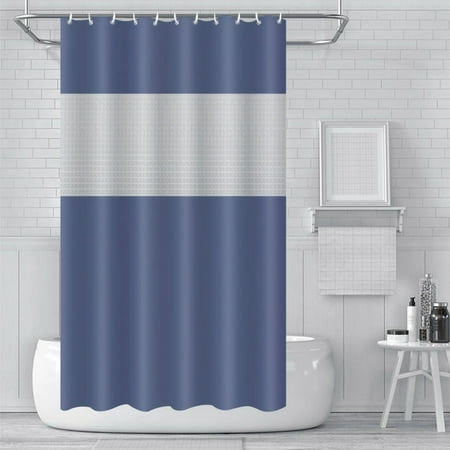 Japceit Splicing EVA Shower Curtain Waterproof Bathroom Curtain with Hooks No Punch Needed Thickened PEVA Liner for Home Bath and Decor Japceit Splicing EVA Shower Curtain Waterproof Bathroom Curtain with Hooks No Punch Needed Thickened PEVA Liner for Home Bath and Decor