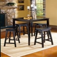 thumbnail image 2 of Cterwk 2 Pack 18" Counter Height Wood Stools for Living Room, Bar, Dining Room, Black, 2 of 5