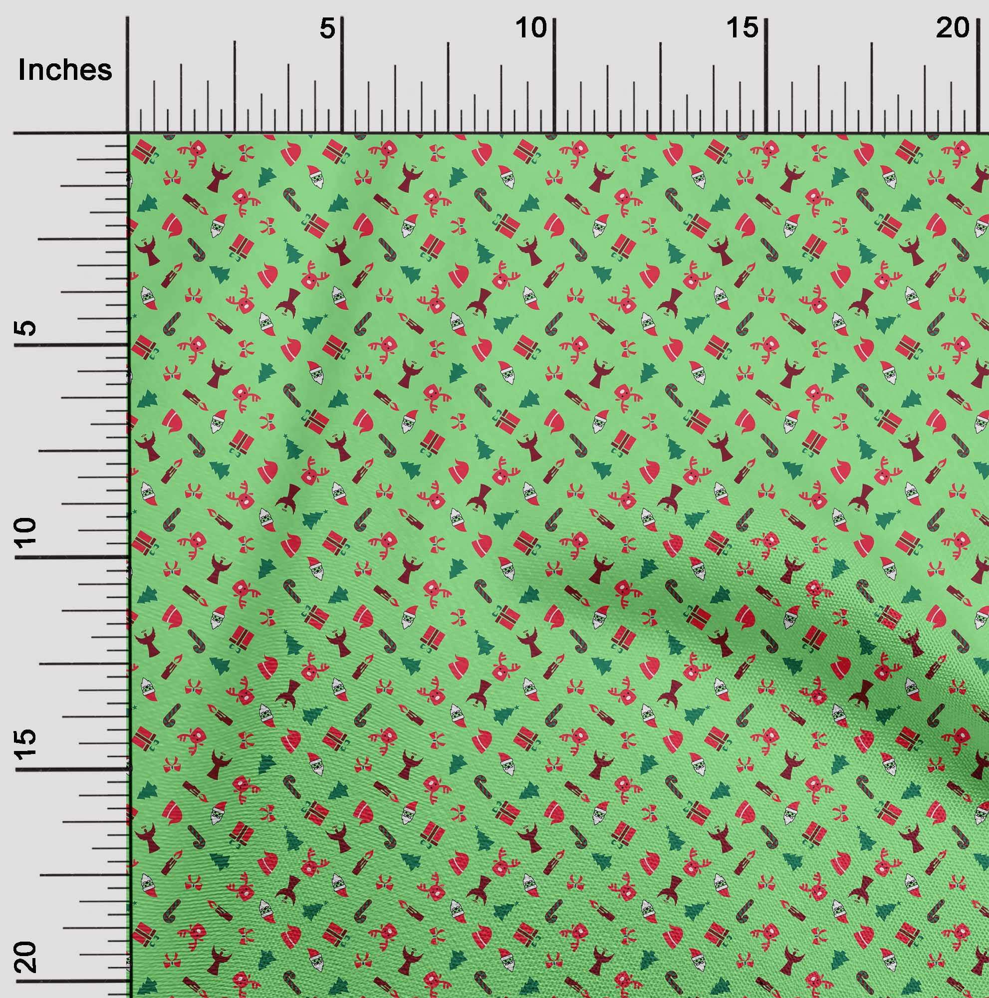 oneOone Viscose Jersey Light Green Fabric Christmas Diy Clothing Quilting Fabric Print Fabric By Yard 60 Inch Wide