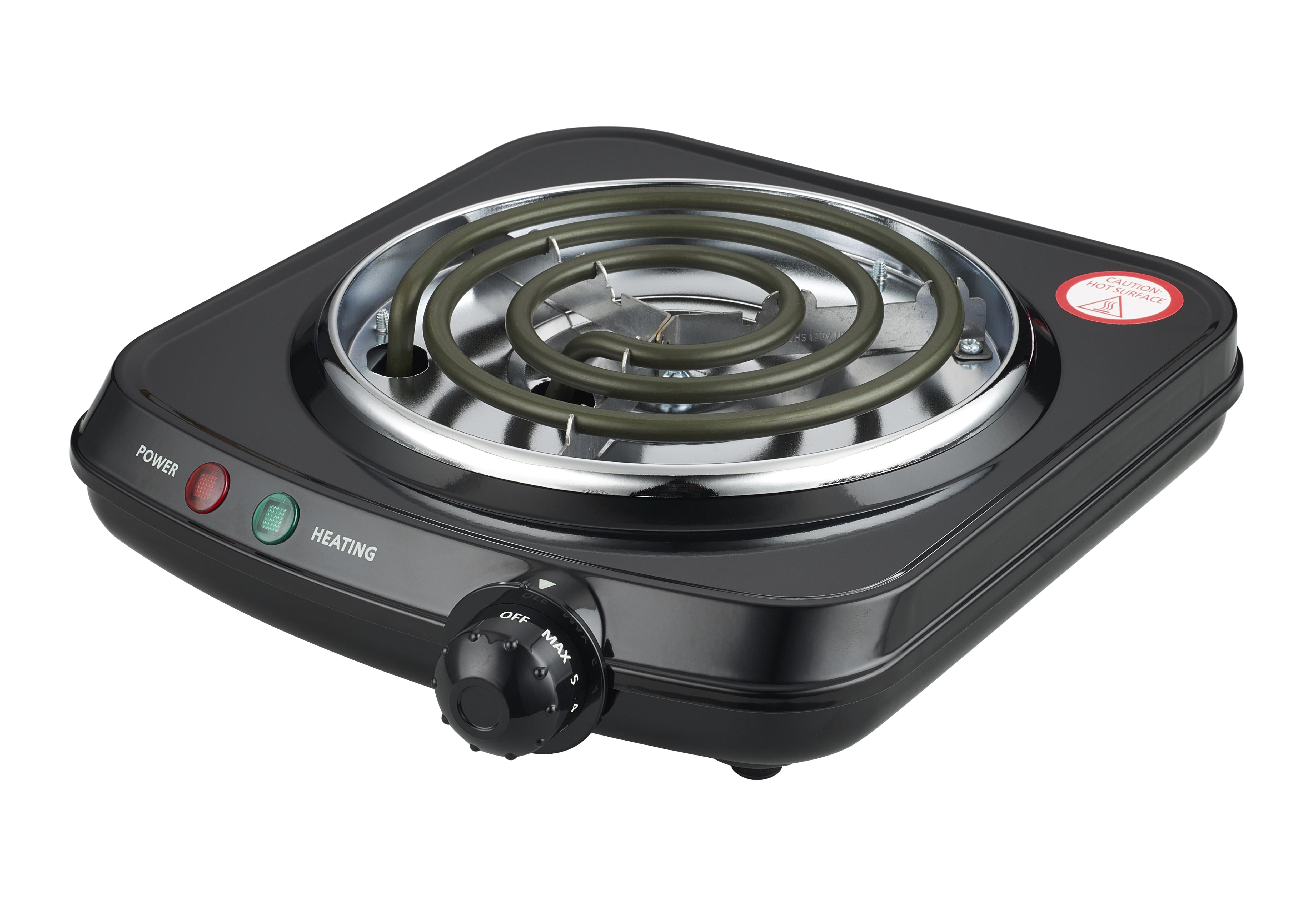 Generic iSH09-M450201mn ANHANE 1800W Electric Hot Plate Single  Burner,Portable Electric Stove for Cooking,Infrared Burner,4-Hour  Setting,Black Crystal