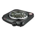 Mainstays 1100 W Single Burner, Black
