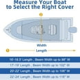 thumbnail image 7 of Center Console Boat Cover, 900D Heavy Duty  22-24 FT with Motor Cover and Metal Windproof Adjustable Buckle, Gray, 7 of 7
