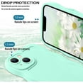 thumbnail image 3 of for iPhone 14 Case 6.1-Inch, Cute Curly Wave Frame Shape Slim TPU Bumper Women Girly Mint Green Soft Silicone Gel Rubber Phone Cover Shockproof Protective Case, Light Cyan, 3 of 18