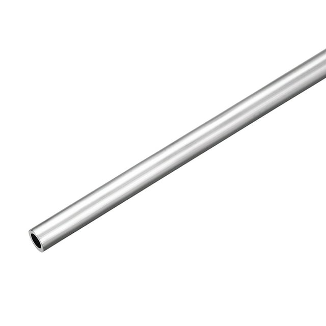 Unique Bargains Tubo Redondo de Aluminio Sin Costura 30cm 4mm x 6mm