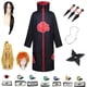 thumbnail image 2 of Disfraz de Akatsuki para niños y adultos, traje de Cosplay, anillo de diadema, bata de Uchiha de Anime, ropa para Halloween, 2 of 4